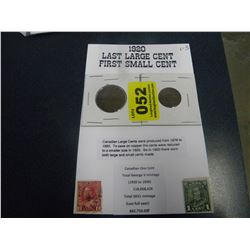 1920 LAST LARGE CENT/FIRST SMALL CENT