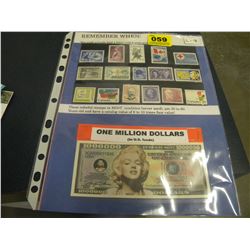 NOVELTY NOTE/STAMP COLLECTION