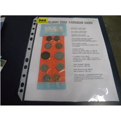 SELDOM SEEN CANADIAN COINS