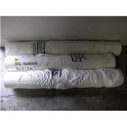 3 ROLLS OF PLASTIC SHEETING (EACH ROLL IS 50 SHEETS 86X126")