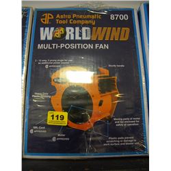 NEW IN BOX ASTRO NEWMATIC MULTI POSITION FAN