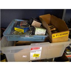 LARGE TRAY OF MISC WASHERS/BOLTS/TIGER TORCH HEADS & TRAY OF MISC SCREWS