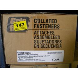 BOX OF GRIP RITE 18 GAGE NARROW COALLATED STAPLES