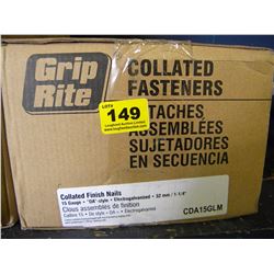 BOX OF GRIP RITE 15 GAGE 1 1/4" FINISHING NAILS