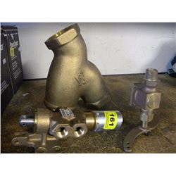 3 LARGE BRASS FITTINGS