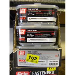 BOX OF GRIP RITE 7X1 5/8" TRIM SCREWS