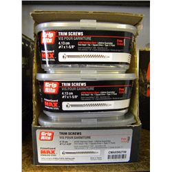 BOX OF GRIP RITE 7X1 5/8" TRIM SCREWS