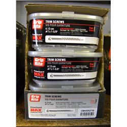 BOX OF GRIP RITE 7X1 5/8" TRIM SCREWS