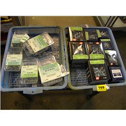 2 TRAYS OF ROUND MACHINE SCREWS/HEX EDGE SCREWS