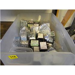LARGE BOX OF ROUND STOVE BOLTS/FLOORING SCREWS/PAN SCREWS/ETC