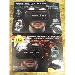 2 UTOPIA VIRTUAL REALITY 3D HEADSET FOR THE SMART PHONE