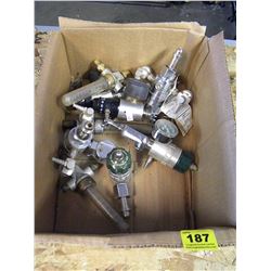 BOX OF MISC OXYGEN GAGES