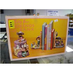 TEDDY BEAR BOOK ENDS & BANK