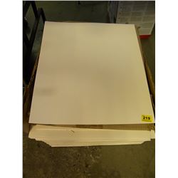 LARGE BOX OF PLASTIC PAPER SHEETS