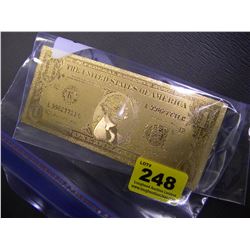 24K GOLD FOIL AMERICAN 1 DOLLAR COLLECTIBLE BILL