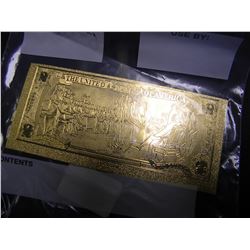 24K GOLD FOIL AMERICAN 2 DOLLAR COLLECTIBLE BILL