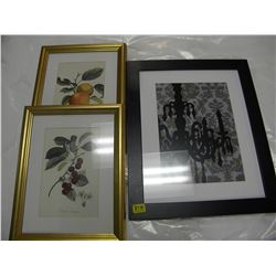 3 FRAMED PRINTS