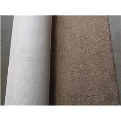 APPROX 12' LONG BEIGE SHAG CARPET