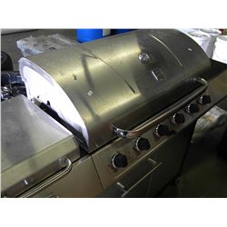 KENMOORE STAINLESS & BLACK PROPANE BBQ WITH SIDE BURNER