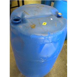 LARGE BLUE PLASTIC BARREL