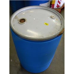 LARGE BLUE PLASTIC BARREL