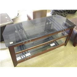 3 TIER BLACK TINTED 40" TV STAND