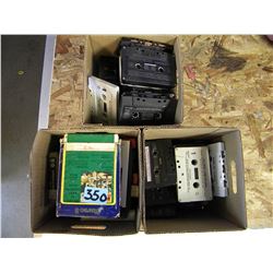 3 BOXES OF MISC CASSETTES/A-TRACKS
