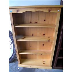 4 SHELF PINE BOOK SHELF