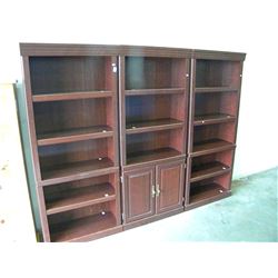 3 PIECE MAHOGANNY WALL UNIT...