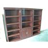 Image 1 : 3 PIECE MAHOGANNY WALL UNIT...