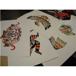 FOLDER OF 5 NATIVE PRINTS