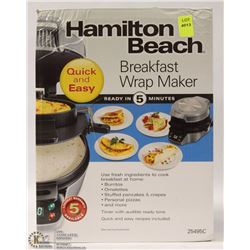 NEW HAMILTON BEACH BREAKFAST WRAP MAKER
