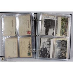 LARGE POST CARD BOOK WITH 125 CARDS MOST OVER 100