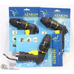 LOT OF 3- SINGLE NOZZLE COMBINATIONS SPRINKLERS &