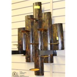LARGE METAL WALL CANDLE DISPLAY