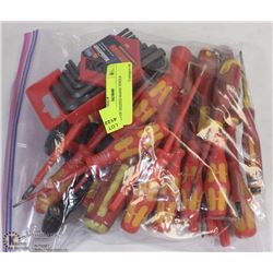 BAG OF SEIZED HAND TOOLS