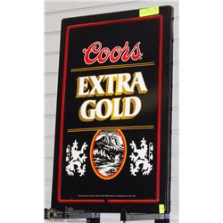 COORS  EXTRA GOLD LIGHTED SIGN
