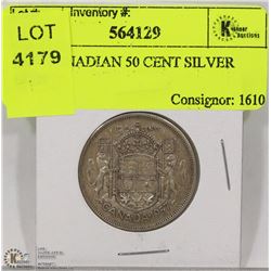 1957 CANADIAN 50 CENT SILVER COIN