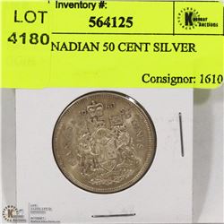 1960 CANADIAN 50 CENT SILVER COIN