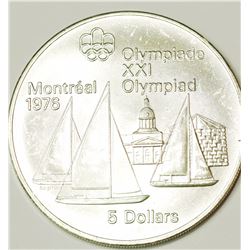 #3-AUTHENTIC CANADIAN 1972 OLYMPIC $5 SILVER