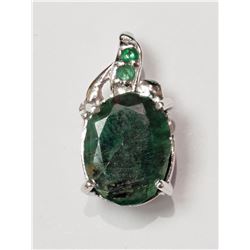#4-STERLING SILVER EMERALD (MAY BIRTHSTONE)