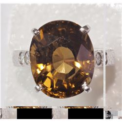 #8-STERLING SILVER QUARTZ RING (APP. WT 6.2G)