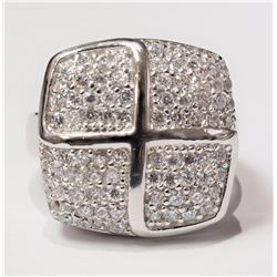 #26-STERLING SILVER CUBIC ZIRCONIA RING (APP 9.2G)