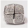 Image 1 : #26-STERLING SILVER CUBIC ZIRCONIA RING (APP 9.2G)