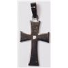 Image 1 : #36-STAINLESS STEEL DIAMOND CROSS PENDANT