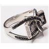 Image 2 : #41-STERLING SILVER BLACK AND WHITE CUBIC