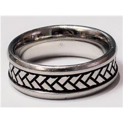 #44-STAINLESS STEEL MEN'S RING (APP 6G)