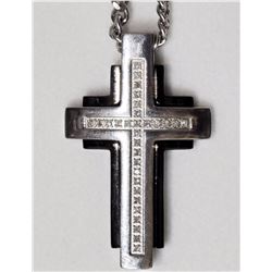 #45-STAINLESS STEEL TWO-TONED 30 DIAMOND