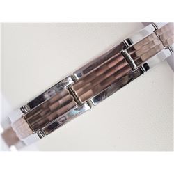 #46-STAINLESS STEEL TWO TONED MEN'S