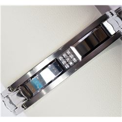 #48-STAINLESS STEEL 9 DIAMOND MEN'S